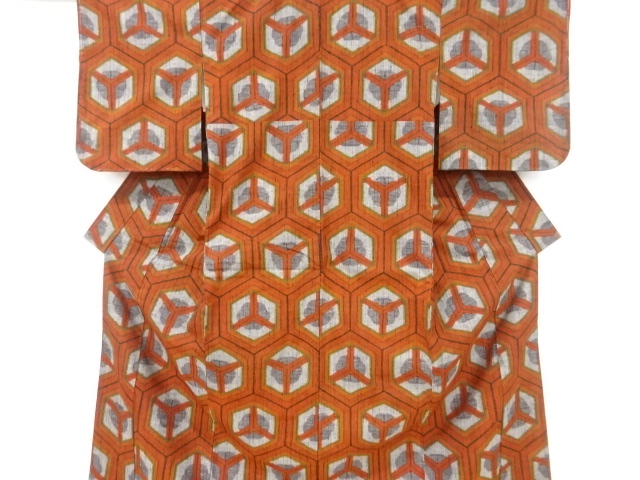 JAPANESE KIMONO / MAWATA TSUMUGI / WOVEN KIKKO